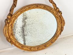 Louis XVI style Oval Mirror with Carved Wood Frames France Mid 20th C  - 4220527