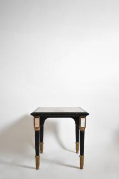Louis XVI style ebonised pedestal table 1930s  - 4822336