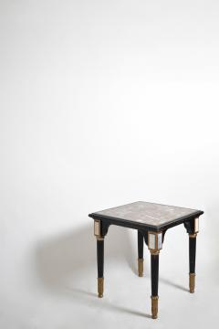 Louis XVI style ebonised pedestal table 1930s  - 4822338