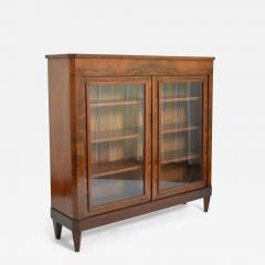 Louis XVI style mahogany bookshelves cabinet 1940s  - 4547628
