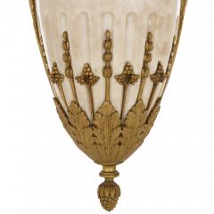 Louis XVI style marble gilt bronze and jasperware chandelier - 1451598