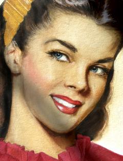 Louise Alston Kitsch Queen of Clubs Playing Card Illustration - 4436142