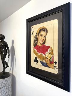 Louise Alston Kitsch Queen of Clubs Playing Card Illustration - 4436144