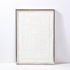 Louise Nevelson Framed Louise Nevelson Dawn Prescence A White Molded Paper Intaglio - 2705132