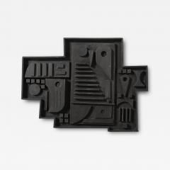 Louise Nevelson Louise Nevelson Untitled Ebonized Wall Relief Sculpture - 4236178