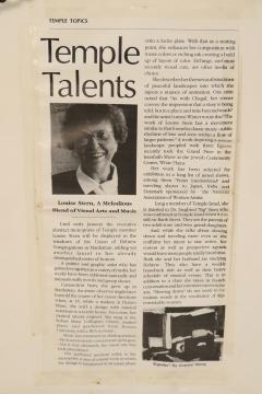 Louise Stern Black and Beige Abstract Etching in Silver Frame - 4514860