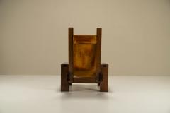 Lounge Chair In Elm And Leather In The Manner Of Pierre Chapo France 1970s - 3317788