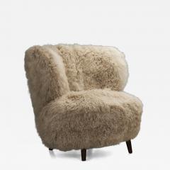 Lounge Chair in Longhair Sheepskin Europe Late 20th Century - 4702316