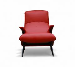 Lounge Chair in Wood with Ebony finish Leather Unknown 1950s Lot 324 - 4356784