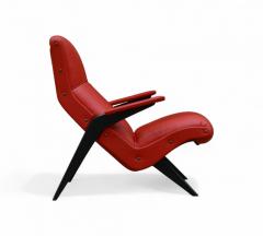 Lounge Chair in Wood with Ebony finish Leather Unknown 1950s Lot 324 - 4356788