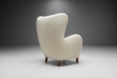 Lounge Chair with Beech Legs by Danish Cabinetmaker Denmark 1940s - 1914965