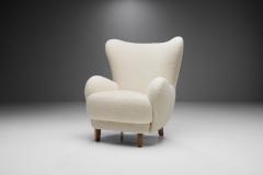Lounge Chair with Beech Legs by Danish Cabinetmaker Denmark 1940s - 1914967