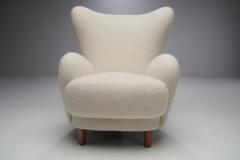 Lounge Chair with Beech Legs by Danish Cabinetmaker Denmark 1940s - 1914970