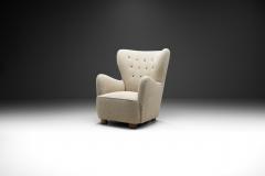 Lounge Chair with Stained Beech Legs by Danish Cabinetmaker Denmark 1940s - 2871568
