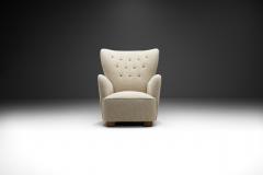 Lounge Chair with Stained Beech Legs by Danish Cabinetmaker Denmark 1940s - 2871569