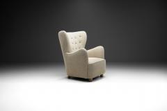 Lounge Chair with Stained Beech Legs by Danish Cabinetmaker Denmark 1940s - 2871570