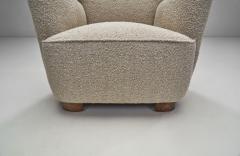 Lounge Chair with Stained Beech Legs by Danish Cabinetmaker Denmark 1940s - 2871579