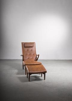 Lounge chair with ottoman Sweden 1930s - 2140417