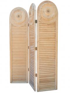 Louvered Pine Shutter Folding Screen - 2594892