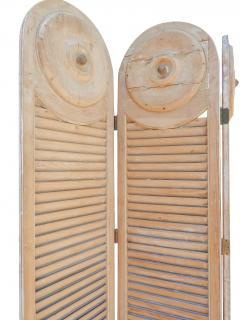 Louvered Pine Shutter Folding Screen - 2594894
