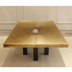 Lova Creation Bronze Coffee Table with Inset Agate 1970s - 208113