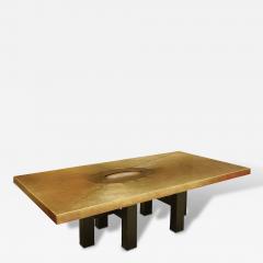 Lova Creation Bronze Coffee Table with Inset Agate 1970s - 209186