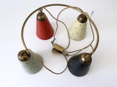 Lovely Four Armed Mid Century Modern Chandelier or Pendant Light Germany 1950s - 4308802