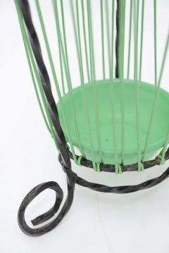 Lovely Glamour French Vintage Twisted Wrought Iron Umbrella Stand - 1803387