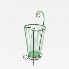 Lovely Glamour French Vintage Twisted Wrought Iron Umbrella Stand - 1805429