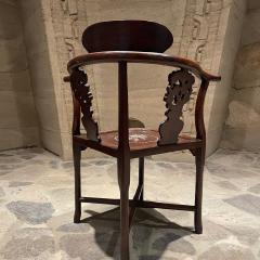 Lovely Handcrafted Chinese Corner Rosewood Arm Chair with Mother of Pearl Inlay - 2230257
