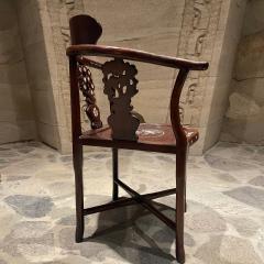 Lovely Handcrafted Chinese Corner Rosewood Arm Chair with Mother of Pearl Inlay - 2230258