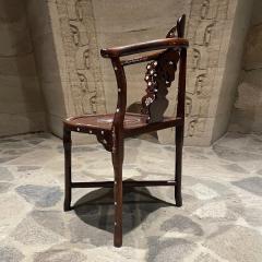 Lovely Handcrafted Chinese Corner Rosewood Arm Chair with Mother of Pearl Inlay - 2230260