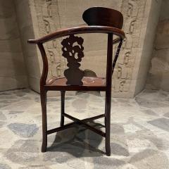 Lovely Handcrafted Chinese Corner Rosewood Arm Chair with Mother of Pearl Inlay - 2230261