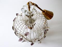 Lovely Mid Century Modern Birdcage Pendant Lamp or Chandelier Germany 1950s - 2624287