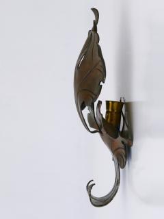Lovely Mid Century Modern Brass Oak Leaf Sconce or Wall Lamp Germany 1960s - 4174453