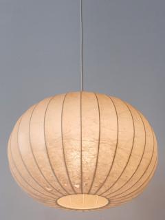 Lovely Mid Century Modern Cocoon Pendant Lamp or Hanging Light Germany 1960s - 3099735