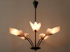 Lovely Mid Century Modern Fived Armed Chandelier or Pendant Lamp Germany 1950s - 2755258
