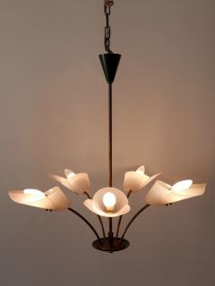 Lovely Mid Century Modern Fived Armed Chandelier or Pendant Lamp Germany 1950s - 2755260