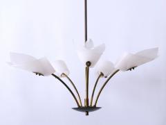 Lovely Mid Century Modern Fived Armed Chandelier or Pendant Lamp Germany 1950s - 2755265