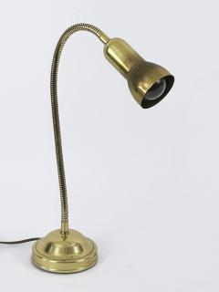 Lovely Mid Century Modern Gooseneck Brass Table Lamp Germany 1970s - 4719614