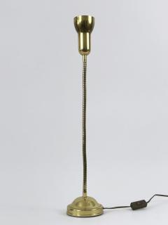 Lovely Mid Century Modern Gooseneck Brass Table Lamp Germany 1970s - 4719618