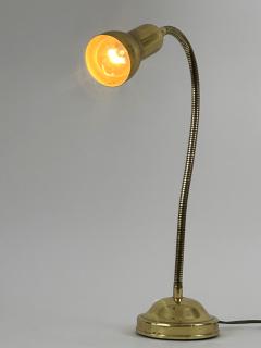 Lovely Mid Century Modern Gooseneck Brass Table Lamp Germany 1970s - 4719620