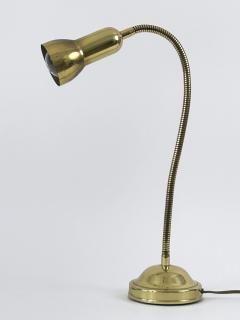 Lovely Mid Century Modern Gooseneck Brass Table Lamp Germany 1970s - 4719621