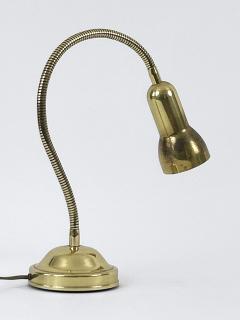 Lovely Mid Century Modern Gooseneck Brass Table Lamp Germany 1970s - 4719622