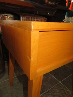 Lovely Pair of Conant Ball Maple Nightstand Tables Mid Century Modern - 1613971