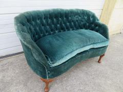 Lovely Petite Hollywood Regency Tufted Loveseat Sofa - 1550295