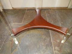 Lovely Walnut Lucite Side End Table Mid Century Modern - 1549135