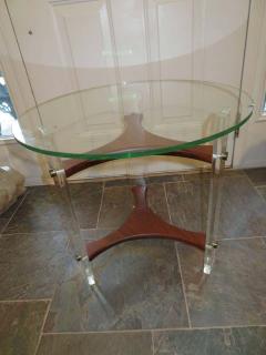 Lovely Walnut Lucite Side End Table Mid Century Modern - 1549141