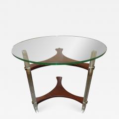 Lovely Walnut Lucite Side End Table Mid Century Modern - 1551366