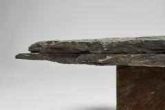 Low Brutalist Coffee Table with Slate Tabletop Spain 1970s - 4184654